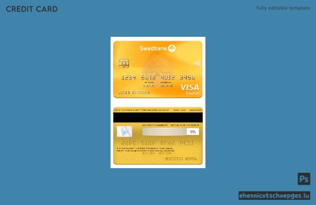 Beispielvorschau der Swedbank Visa Electron Karte in Litauen